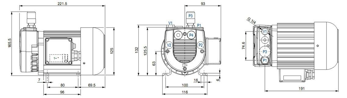 Габаритные размеры (чертеж) Becker DT 4.2