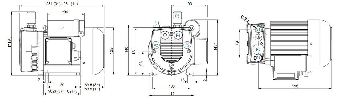 Габаритные размеры (чертеж) Becker DT 4.8