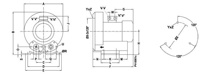 Габаритные размеры (чертеж) VARP Alpha 105x70