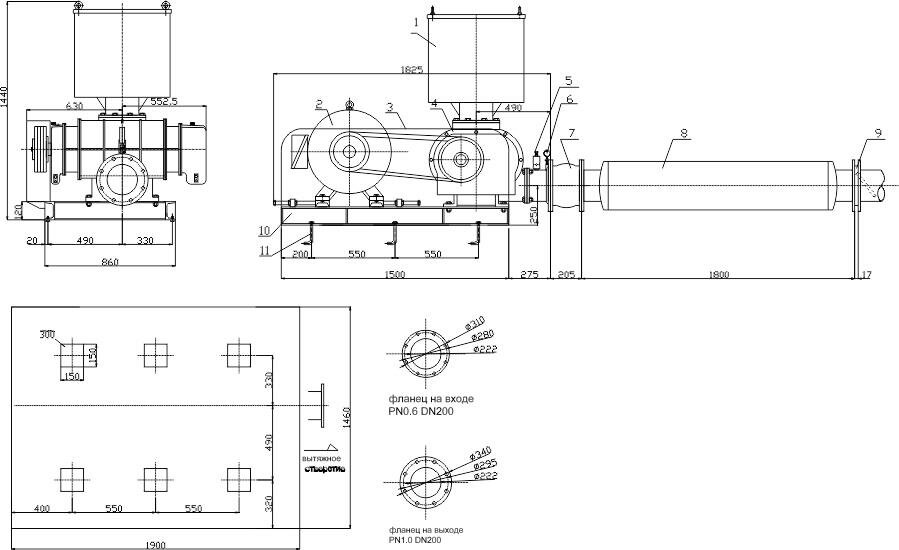 Габаритные размеры (чертеж) VARP Altair 200H