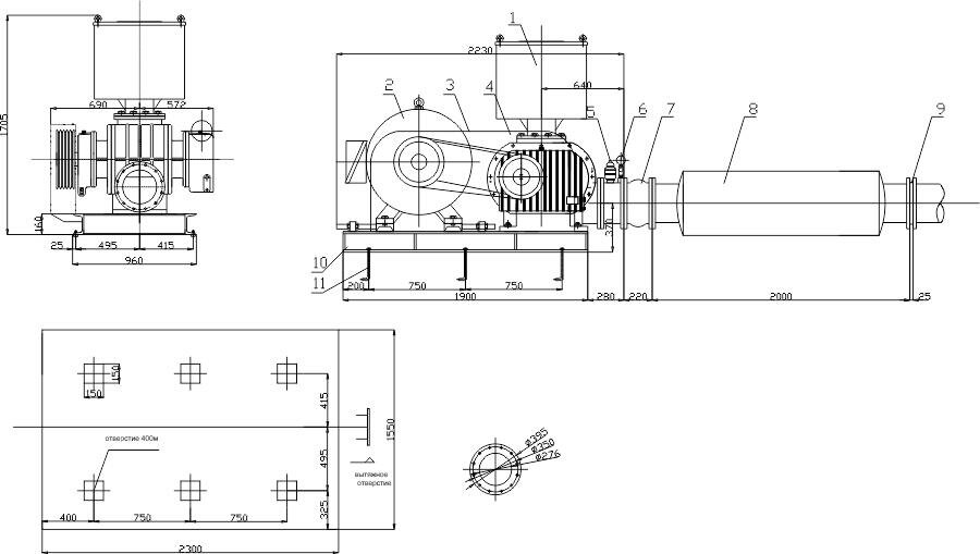 Габаритные размеры (чертеж) VARP Altair 250H